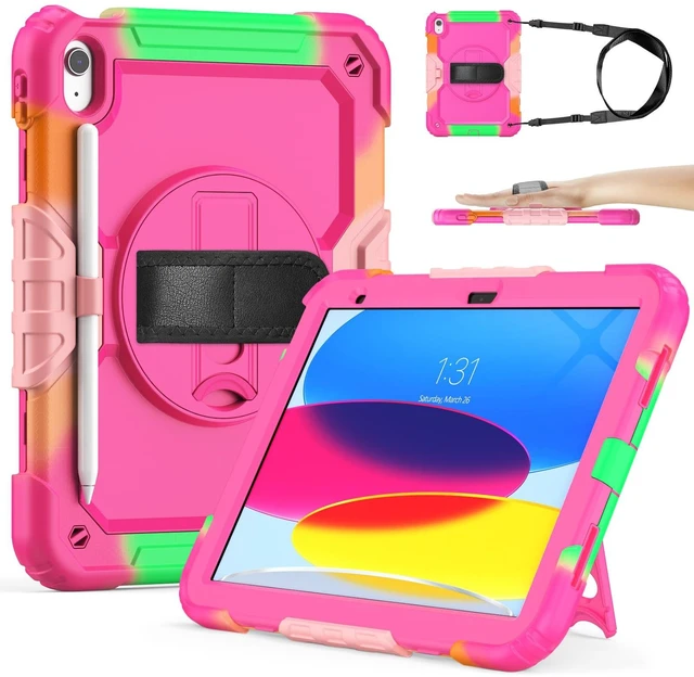 Main image of Sibeitu for iPad 11th (A16) 2025 & 10th Generation Case for Girls Women Preppy Pink Cute 10.9 Inch 2022, Rugged iPad 10 Gen Cover with Screen Protector & Pencil Holder, Full-Body Drop Protection