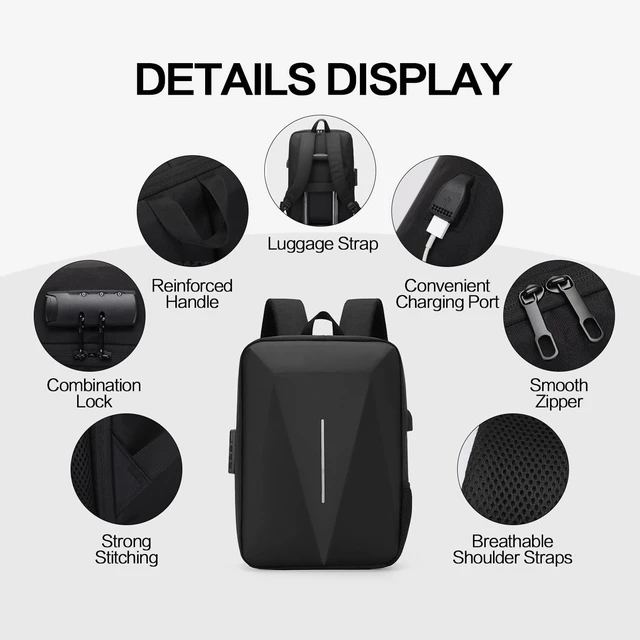 Alt view image 4 of 5 - HFLZBRO Bag for Starlink Mini - Storage Bag Case for Starlink Dish and All Accessories - Anti-theft Water-resistant Backpack (Black)