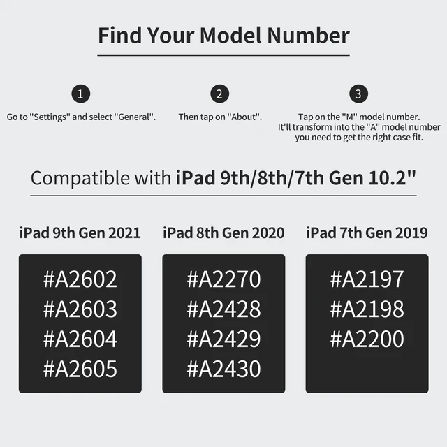 Alt view image 3 of 5 - H HOLIMET Case for iPad 9th Generation 10.2 Inch iPad 8th/ 7th Generation