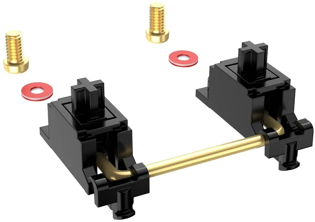 Main image of DUROCK Stabilizer V3, Screw in Stabilizers with 2u 6.25u 7u Wires, PCB Mount Keyboard Stabilizers for Mechanical Keyboards (V3 Black Gold 100% Kit)