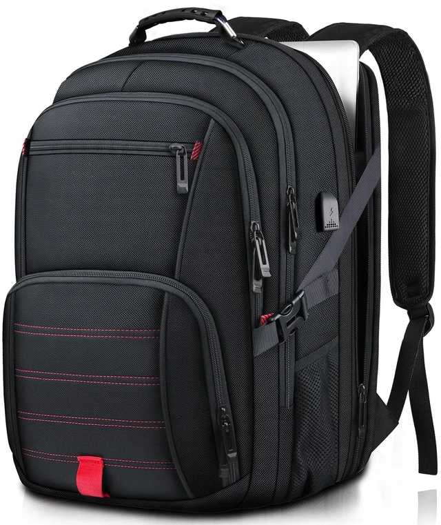 Main image of tazbuzo 18.4 Inch Travel Laptop Backpack,Extra Large Backpack, Laptop Backpack for Men, 55L Water Resistant TSA Airline Approved Business Work College School Computer Bag with USB Port