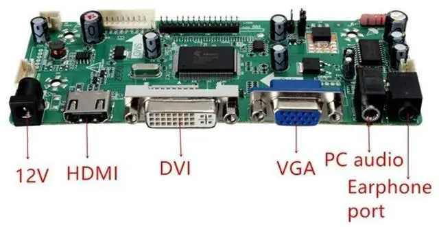 Alt view image 2 of 3 - Taidacent Universal LVDS Controller Board 10-65 Inch LCD Screen HDMI DVI VGA to LVDS Driver Board DIY Notebook Display Kit (18.5-27 inch 1080P Universal 8 kit)