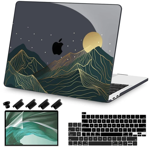 Main image of Teryeefi MacBook Pro 13 Inch Case, Hard Shell, Keyboard Cover, Screen Protector, A2338 A2251 A2289 A2159 A1989 A1706, Landscape
