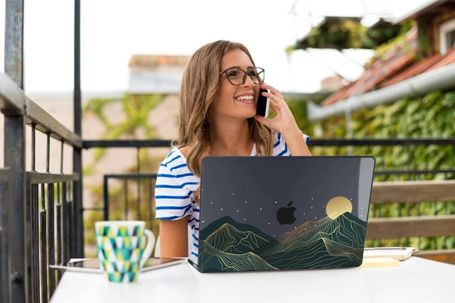 Alt view image 3 of 5 - Teryeefi MacBook Pro 13 Inch Case, Hard Shell, Keyboard Cover, Screen Protector, A2338 A2251 A2289 A2159 A1989 A1706, Landscape