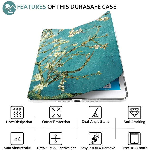 Alt view image 5 of 5 - DuraSafe Cases for iPad Air 2 Gen 9.7 Hard Back Case A1566 MGLW2LL/A MGL12LL/A MH0W2LL/A A1567 MGKM2LL/A MH182LL/A MGKL2LL/A MGTY2LL/A MH1J2LL/A MGTX2LL/A MH2V2LL/A MH2W2LL/A MH2U2LL/A - Blossom
