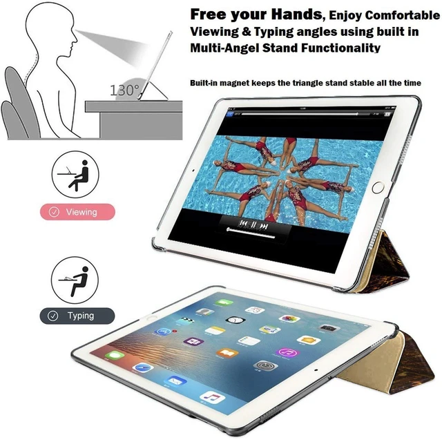 Alt view image 4 of 5 - DuraSafe Cases for iPad Air 2nd Gen 9.7 inch 2014 Case A1566 MGLW2LL/A MGL12LL/A MH0W2LL/A A1567 MGKM2LL/A MH182LL/A MGKL2LL/A MGTY2LL/A MH1J2LL/A MGTX2LL/A MH2V2LL/A MH2W2LL/A - Eiffel Tower Print
