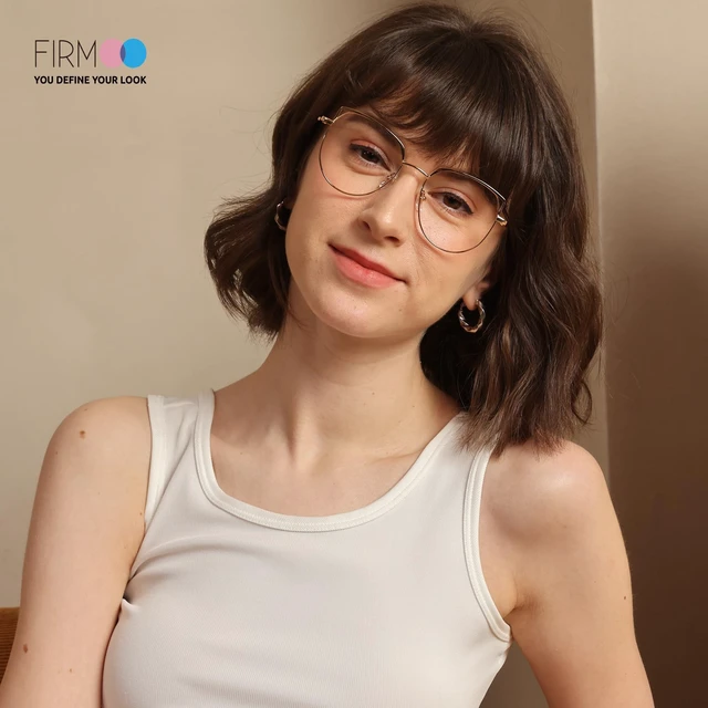 Alt view image 2 of 5 - Firmoo Blue Light Blocking Glasses for Woman, Cat Eye Anti Blue Light Computer Glasses for Screen Glare, Anti UV Fatigue Headache Glasses Black Gold
