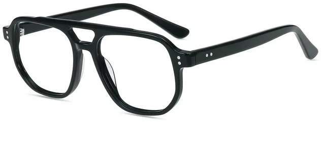 Main image of Firmoo Aviator Blue Light Blocking Glasses for Men/Women, Square Computer Eyewear Anti Eye Strain Glasses, Black, JQ1001