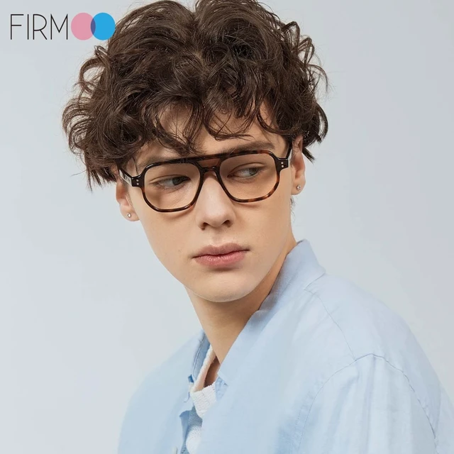 Alt view image 2 of 5 - Firmoo Aviator Blue Light Blocking Glasses for Men/Women, Square Computer Eyewear Anti Eye Strain Glasses, Black, JQ1001