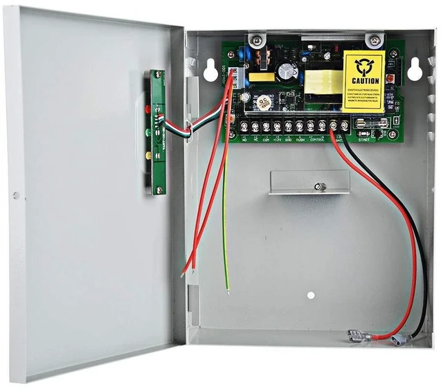Alt view image 3 of 5 - Access Control System Power Supply, 110-240V AC to 12V DC 5A Switching Adapter with UPS Backup for Door Entry Systems