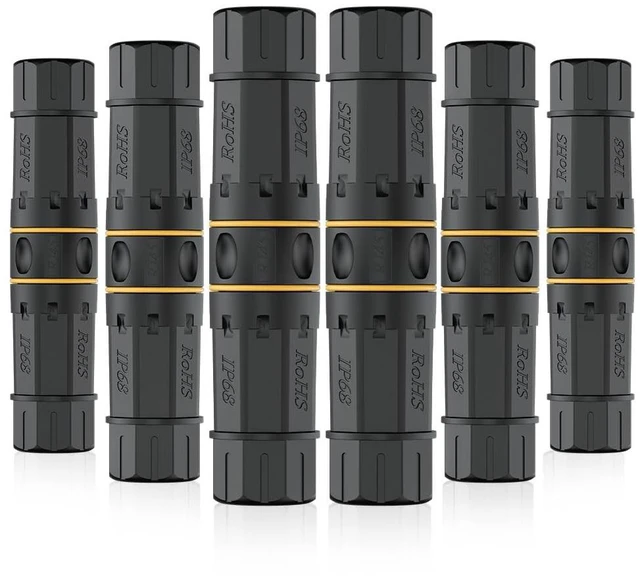 Main image of FGB 10Gbps Cat7 Waterproof RJ45 Coupler Shielded, 6-Pack