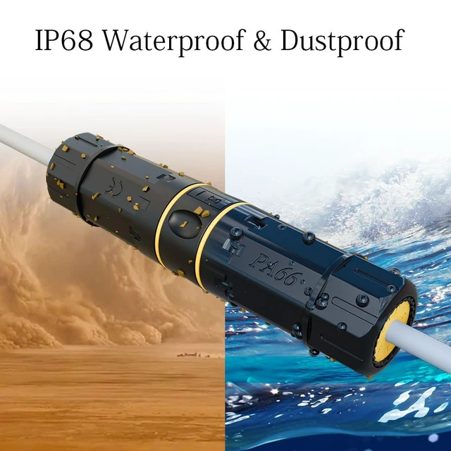 Alt view image 3 of 5 - FGB 10Gbps Cat7 Waterproof RJ45 Coupler Shielded, 6-Pack