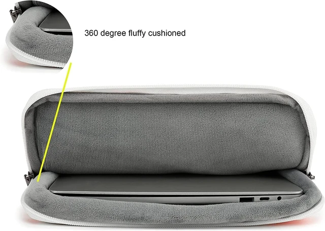 Alt view image 2 of 5 - SANFAN 360 Protective Laptop Sleeve Case Bag with 3 Pockets,Handle,Luggage Strap for MacBook Pro 14 inch and 14 inch-14.4 inch Screen Laptop (Garden)