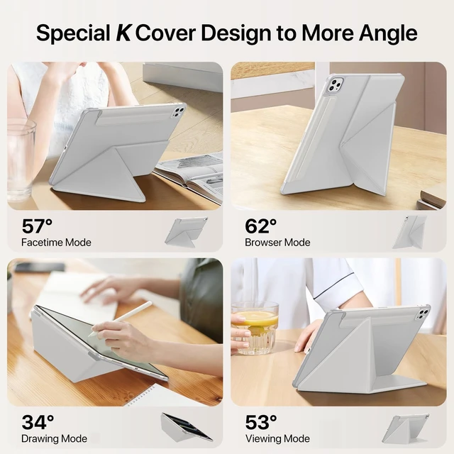 Alt view image 3 of 5 - SANDUODD Magnetic Folio Case for iPad Pro 13 inch M5/M4