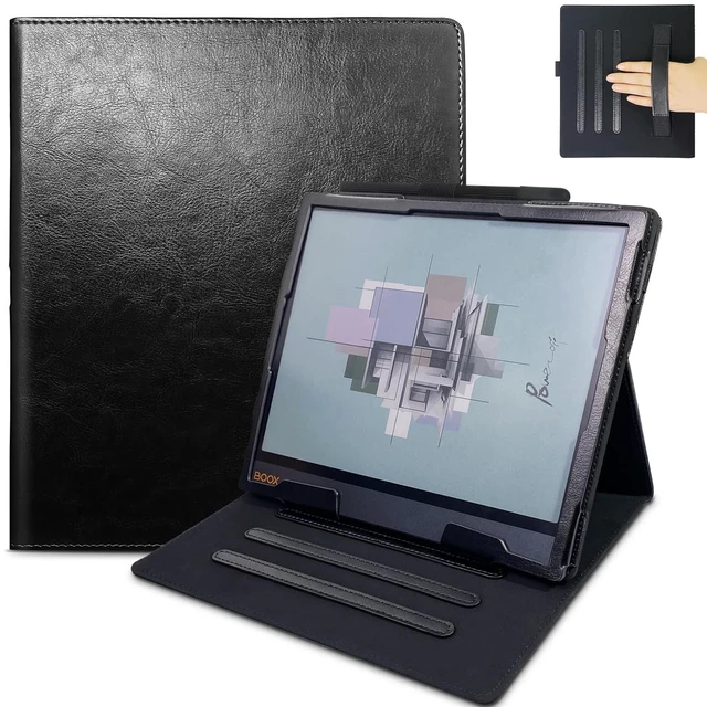 Main image of E NET-CASE Case for 10.3" Boox Note Air4 C (2024)/Boox Note Air3 C/Air3 B/W Tablet (2023), New Upgraded Design 360 Degree Rotating Stand Cover with Pen Holder/Hand Strap, Auto Sleep/Wake (Black)
