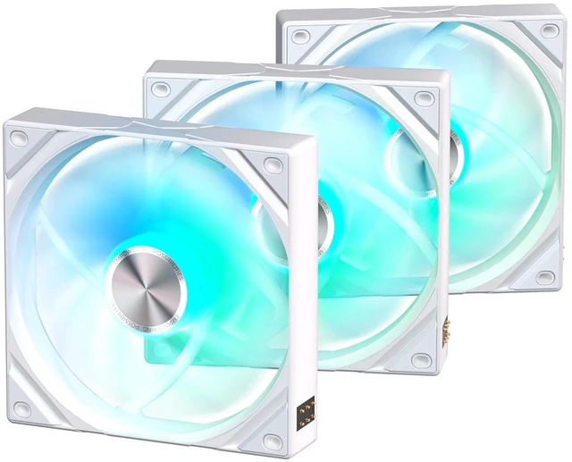 Main image of TRYX ROTA SL ARGB White 120mm Case Fan 3in1 Pogo-Pin Connection with Magnetic Cable Gen2 ARGB Light Quiet PC Case Fan