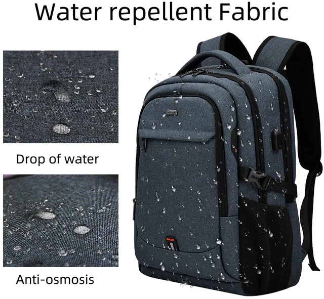 Alt view image 4 of 5 - DUSLANG 17 Inch Travel Laptop Backpack Water Resistant College Backpack for Men Laptop Bag with USB Charging Port,Dark Grey