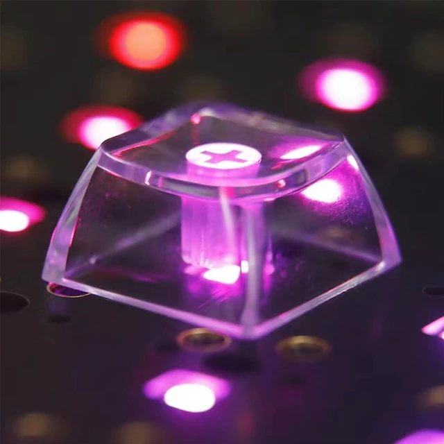 Alt view image 2 of 5 - Elacgap Blank Crystal Transparent Keycaps PC Material 1U XDA Profile Keycap for MX switches Mechanical Keyboard Backlit (XDA Transparent, 100pcs)