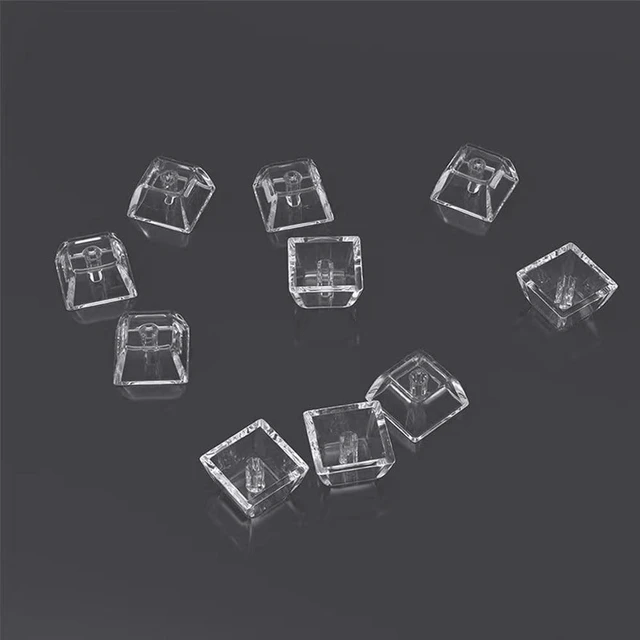 Alt view image 3 of 5 - Elacgap Blank Crystal Transparent Keycaps PC Material 1U XDA Profile Keycap for MX switches Mechanical Keyboard Backlit (XDA Transparent, 100pcs)