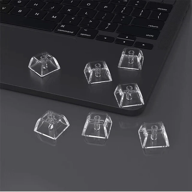 Alt view image 4 of 5 - Elacgap Blank Crystal Transparent Keycaps PC Material 1U XDA Profile Keycap for MX switches Mechanical Keyboard Backlit (XDA Transparent, 100pcs)
