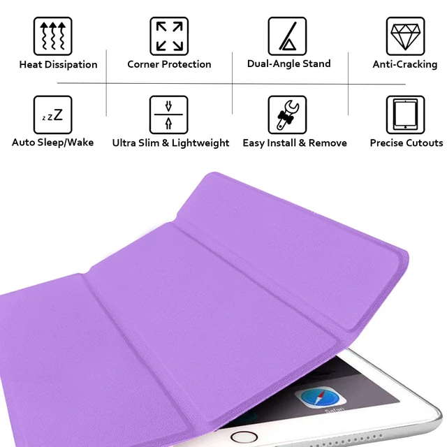 Alt view image 5 of 5 - DuraSafe Cases for iPad 10.2 9 8 7 Gen PC Case A2602 MK2K3LL/A MK2L3LL/A A2604 MK2N3LL/A MK2P3LL/A A2603 A2605 MK663LL/A MK6A3LL/A MK693LL/A A2270 MYLC2LL/A A2428 A2429 A2430 A2197 - Lavender