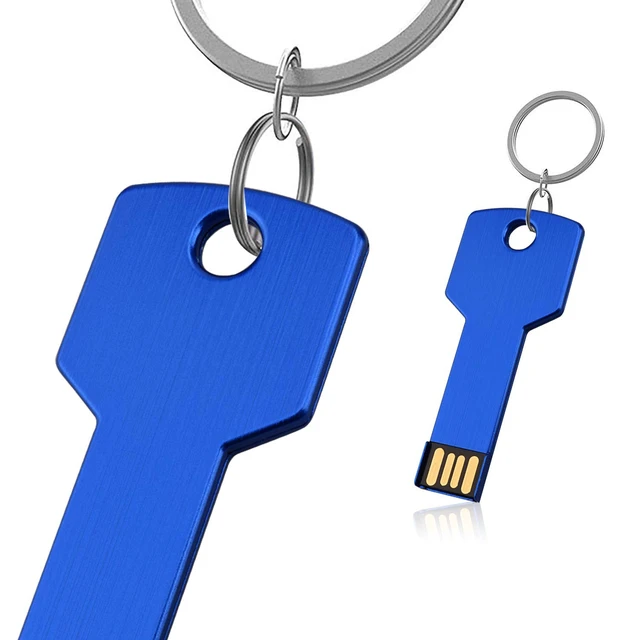 Alt view image 5 of 5 - RAOYI 10 Pack 32GB USB Flash Drive USB 2.0 Metal Key Shape Memory Stick Thumb Drive Pen Drive-Blue