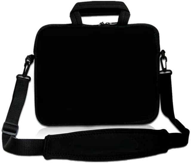 Main image of RICHEN 14 15 15.4 15.6 inch Laptop Shoulder Bag Messenger Bag Notebook Handle Sleeve Neoprene Carrying Case with Accessories Pocket (14-15.6 inch, Pure Black)