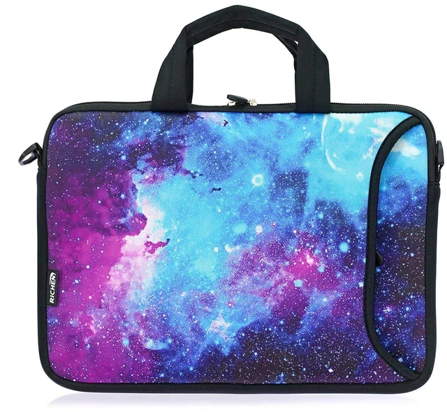 Alt view image 4 of 5 - RICHEN 17 inch Laptop Shoulder Bag Carrying Case Computer PC Cover Pouch with Handle Fits 15.6/16/17/17.3/17.4 inch Laptop Notebook (16-17.3 inch, Galaxy)