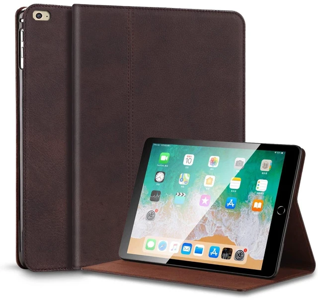 Main image of Gexmil Case for iPad mini 7.9 Inch,5th/4th/3rd/2nd/1st Generation(2019/2015/2014/2013/2012) Genuine Leather Cover Anti Slip,Cowhide Folio Cover Auto Sleep/Wake with Adjustable Stand,Sand Dark Brown