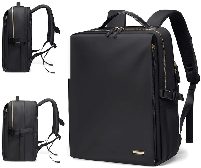 Main image of GOLF SUPAGS Stylish Laptop Backpack for Women Airline Approved Perfect for Work College and Travel Multi-Functional Casual Daypack Fits 17.3 Inch Notebook (Black)