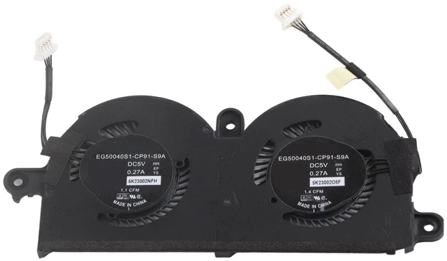 Main image of CPU & GPU Cooling Fan Assembly, Small Portable Laptop CPU Cooling Fan 4 Pin Power Connector for de 11 XPS 13 9370 9380 0980WH 980WH ND55C19 16M01