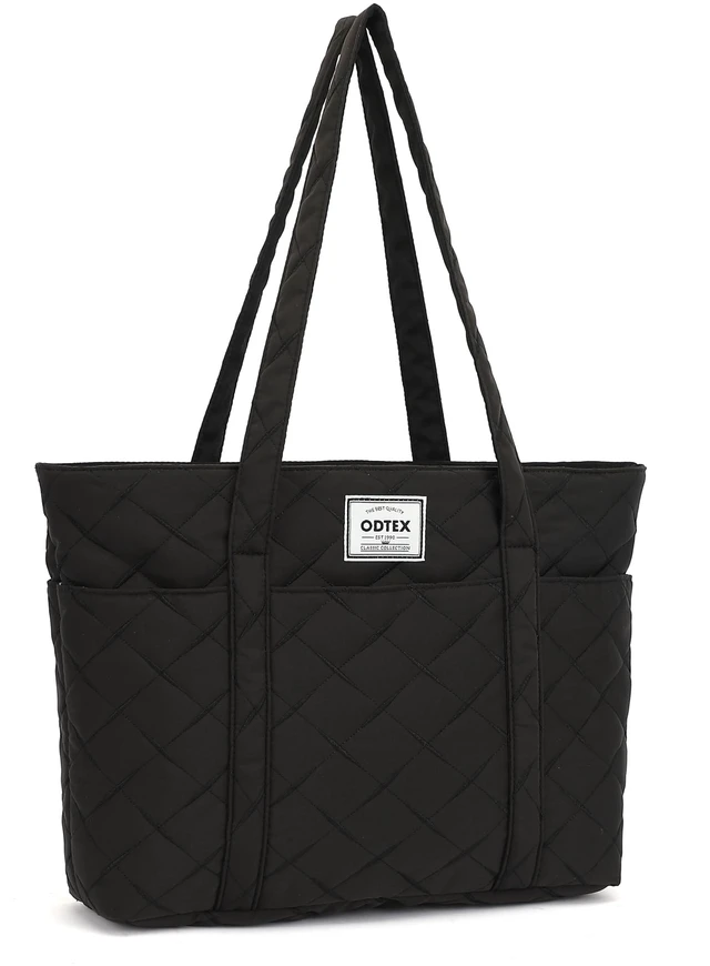 Main image of ODTEX LaptopTote Bag For Women,15.6 inch 16 inch Laptop Shoulder Bag Large Capacity Handbag for Work, Travel, Shopping (Black Embroidery)