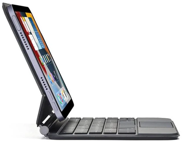 Alt view image 3 of 5 - QYiiD Magic Keyboard Case for iPad mini 7 (A17 Pro) 2024/iPad Mini 6 2021 8.3 Inch, 7 Colors Backlit Bluetooth Keyboard Case Cover with Multi-Touch Trackpad for iPad mini 7th/6th Generation, Black