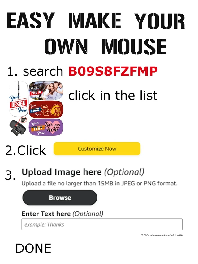 Alt view image 3 of 5 - maizi Computer Mouse Wireless for PC MacBook Notebook Computer, Computer Mice Wireless Image ID: 19334236 Vintage Motorcycle is Lightweight 2.4G with USB Receiver Printed in USA