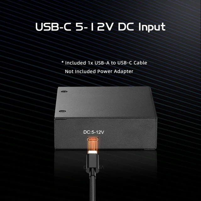 Alt view image 4 of 5 - MokerLink 5 Port Gigabit Industrial DIN-Rail Ethernet Switch, Mini Size, Type-C Powered, Fanless LAN Splitter Hub, Unmanaged IP40 Network Switch (-40 to 185F), 10Gbps Capacity