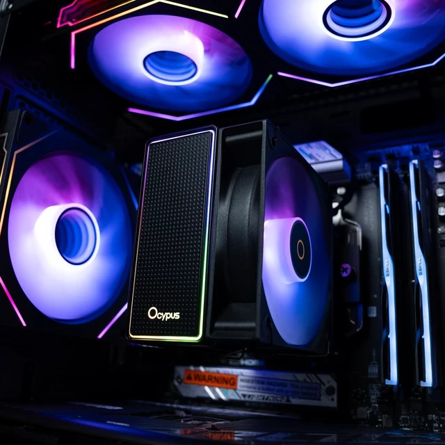 Alt view image 2 of 5 - Gamma A40 ARGB CPU Cooler,133mm Compact Tower CPU Air Cooler,100mm PWM Fan