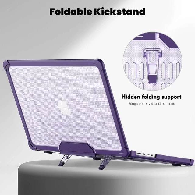 Alt view image 5 of 5 - Rugged Case for MacBook Pro 14 inch M5 2026-2021 M4 M3 M2 M1 Pro Max,Purple
