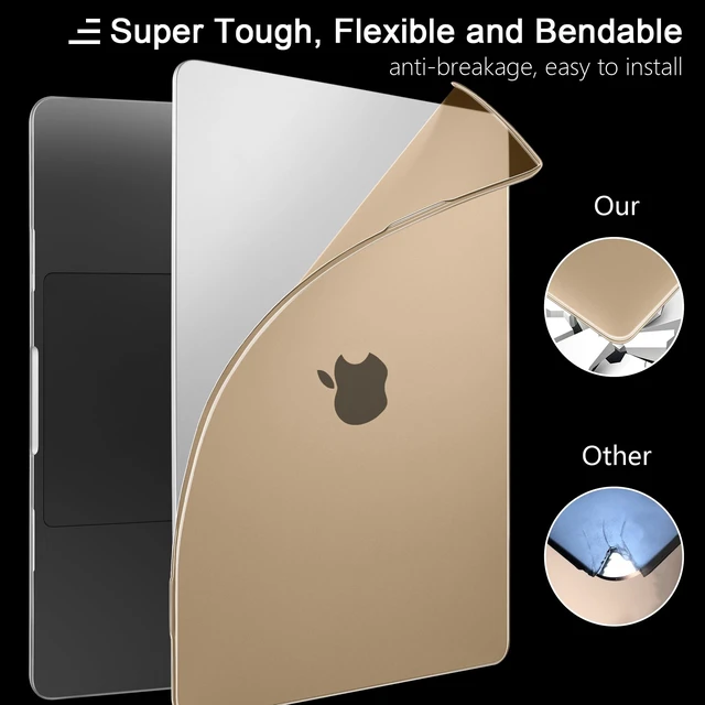 Alt view image 3 of 5 - MEEgoodo for M5/M4/M3/M2 MacBook Air 15 inch Case 2026 2025 2024 2023,Fit Model(A3448/A3241/A3114/A2941), Flexible Case for 15.3-inch Laptop with TPU Keyboard & Webcam Cover & OTG Adapter, Peach Fuzz
