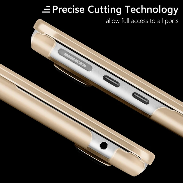 Alt view image 5 of 5 - MEEgoodo for M5/M4/M3/M2 MacBook Air 15 inch Case 2026 2025 2024 2023,Fit Model(A3448/A3241/A3114/A2941), Flexible Case for 15.3-inch Laptop with TPU Keyboard & Webcam Cover & OTG Adapter, Peach Fuzz