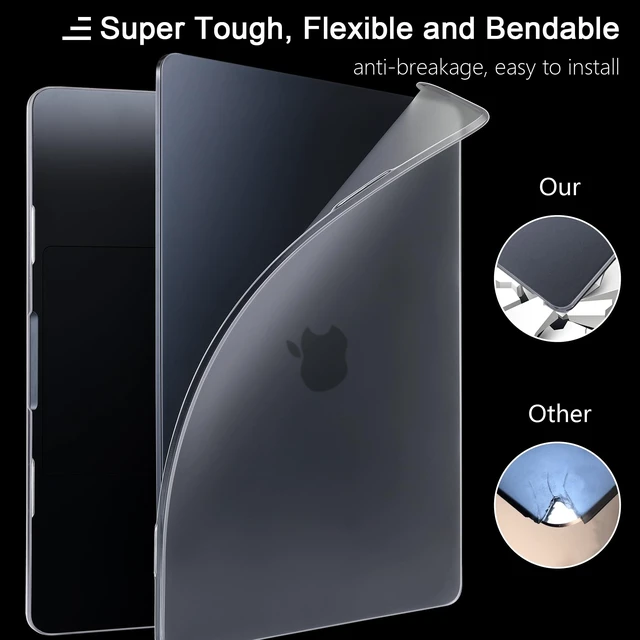 Alt view image 3 of 5 - MEEgoodo for M5/M4/M3/M2 MacBook Air 15 inch Case 2026 2025 2024 2023, Fit Model(A3448/A3241/A3114/A2941), Flexible Case for 15.3-inch Laptop with TPU Keyboard & Webcam Cover & OTG Adapter, Clear