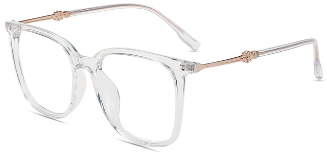 Main image of Firmoo Square Blue Light Blocking Glasses Reduce Eye Strain Computer Gaming Eyeglasses Bluelight Glasses for Woman/Men, Clear
