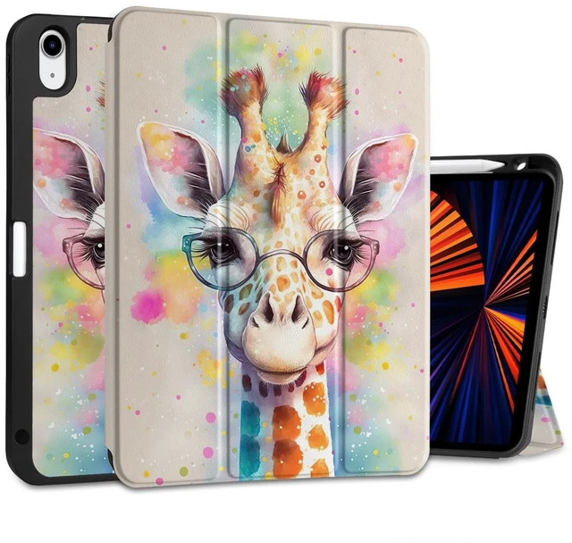 Main image of MEEgoodo for M4/M3/M2 iPad Air 11 inch Case 2026 2025 2024,Case for iPad Air 5th Generation/iPad Air 4th Gen 10.9 inch 2022 2020, Tablet Cover with Soft TPU Back Shell, Giraffe