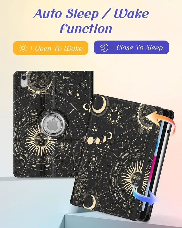 Alt view image 4 of 5 - Kidcube for iPad (A16) 11th/for iPad 10th Generation Case,Sun Moon Stars