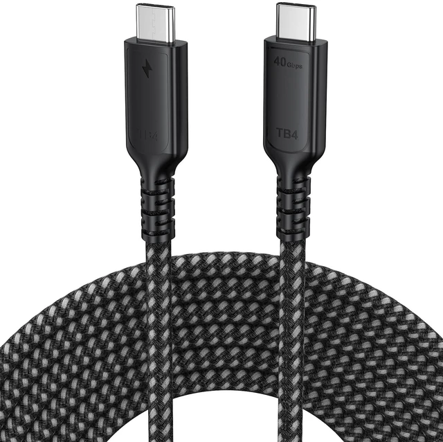 Main image of DteeDck USB 4 Cable 10ft, USB4 40Gbps High Speed Data Transfer, 8K@60Hz/4K@120Hz Display 240W Charging for Thunderbolt 4/3 MacBook Air Pro iPad iPhone 17/16/15 Galaxy S25 SSD Dock