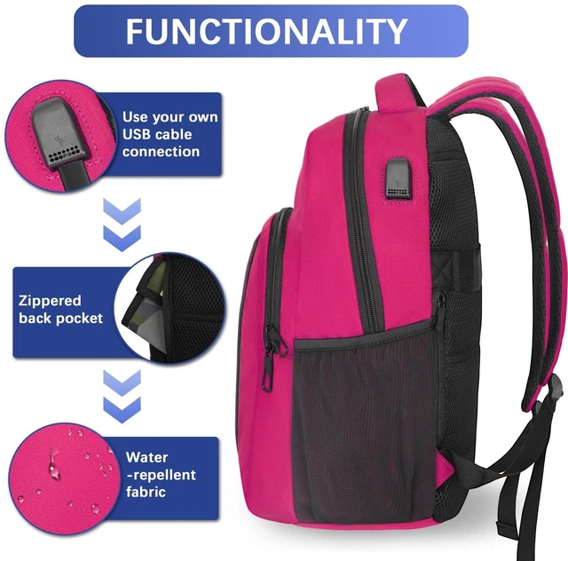 Alt view image 3 of 5 - LARIPOP 15.6 Inch Laptop Backpack,30L Lightweight Oxford Travel Business Carry-On for Men Women, Water-Resistant Computer Bag with USB Charging, Anti-Theft Pocket, Luggage Strap, Ergonomic Padded Back