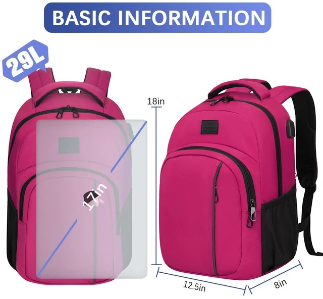 Alt view image 5 of 5 - LARIPOP 15.6 Inch Laptop Backpack,30L Lightweight Oxford Travel Business Carry-On for Men Women, Water-Resistant Computer Bag with USB Charging, Anti-Theft Pocket, Luggage Strap, Ergonomic Padded Back
