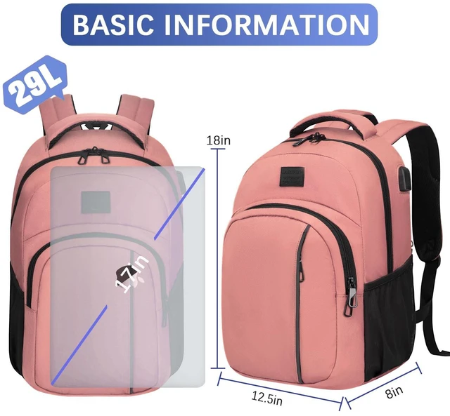 Alt view image 5 of 5 - LARIPOP 15.6 Inch Laptop Backpack,30L Lightweight Oxford Travel Business Carry-On for Men Women, Water-Resistant Computer Bag with USB Charging, Anti-Theft Pocket, Luggage Strap, Ergonomic Padded Back