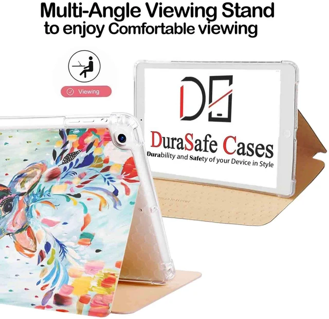 Alt view image 4 of 5 - DuraSafe Cases for iPad 5th / 6th Gen & Air 1st / 2nd Gen - 9.7" A1893 A1822 A1566 MRJN2LL/A MR7G2LL/A MP2F2LL/A MP2G2LL/A Book Cover with Air Cushion Corner for Extra Shock Protection - Deer Print