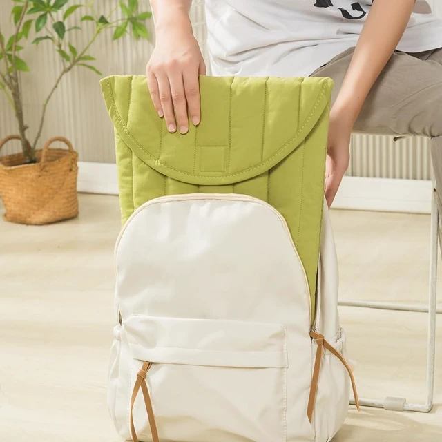 Alt view image 3 of 5 - Linpr Puffy Laptop Sleeve 13-14 Inch Streak-Green, Protective Carrying Case for Men and Women, Cute Case Bag Compatible with 13 and 14 Inch Laptops, for MacBook Air M2, Asus/Dell Xps in Cover
