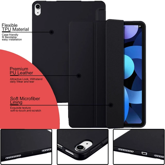 Alt view image 5 of 5 - DuraSafe Cases Compatible with iPad 10.9 inch 10th Generation 2022 TPU Cover A2696 A2777 MPQ13LL/A MPQ33LL/A MPQ03LL/A MPQ23LL/A A2757 MPQ93LL/A MPQC3LL/A MPQ83LL/A MPQA3LL/A MQ6K3LL/A - Black